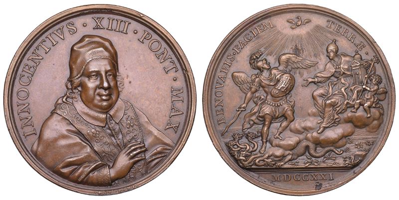 Innocenzo XIII (Michelangelo Conti di Poli), Medaglia in bronzo “Stato Pontificio”, 1721