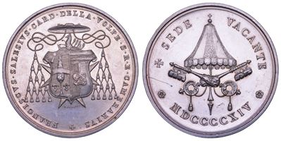 Della Volpe (Cardinale), Roma, Sede Vacante 1914. Medaglia in argento (seconda variante)