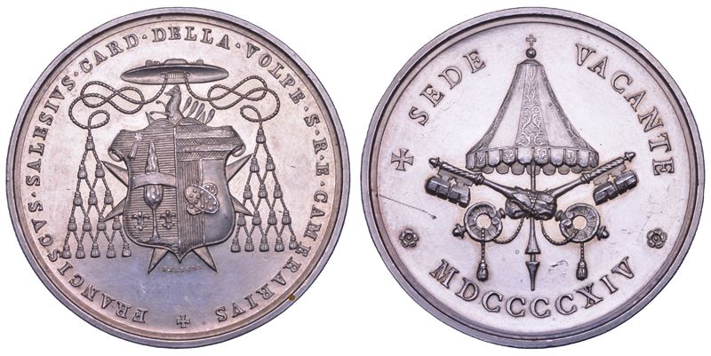 Della Volpe (Cardinale), Roma, Sede Vacante 1914. Medaglia in argento (seconda variante)