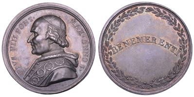 Giuseppe Girometti e Nicola Cerbara, Medaglia in argento “Benemerenti” di Pio VIII (1829-1830)