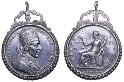 Salvatore Passamonti, Medaglia annuale in argento Stato Pontificio, Pio VII (Barnaba Chiaramonti)...
