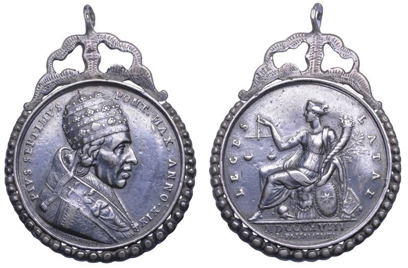 Passamonti, Opus Salvatore Passamonti, Medaglia annuale in argento di papa Pio VII (Barnaba Chiar...