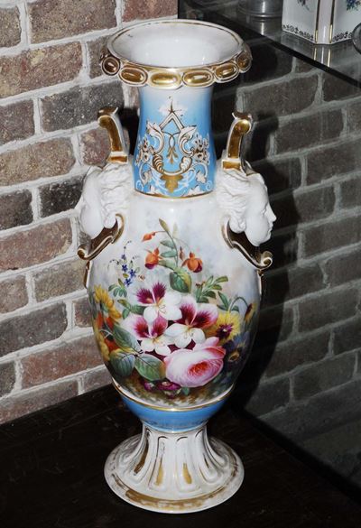 Vaso in Porcellana Vecchia Parigi, XIX Secolo