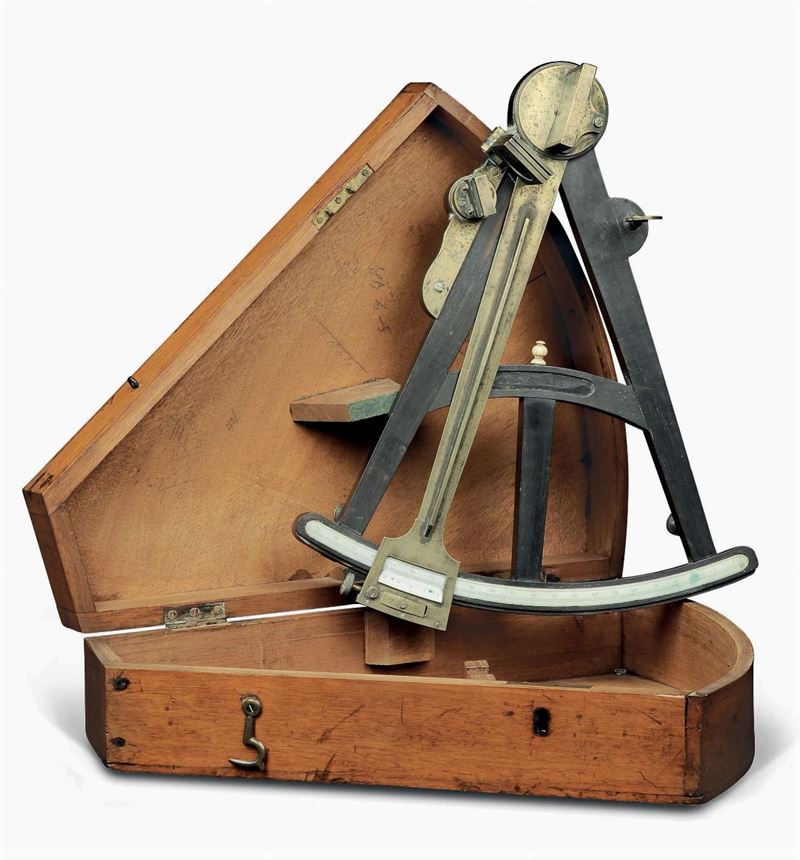 Ottante con telaio in ebano e lembo, Inghilterra XVIII secolo  - Auction Maritime Art and Scientific Instruments - II - Cambi Casa d'Aste