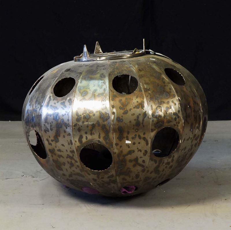Grande lampada in ferro, XX secolo  - Auction Timed Fine Art - I - Cambi Casa d'Aste