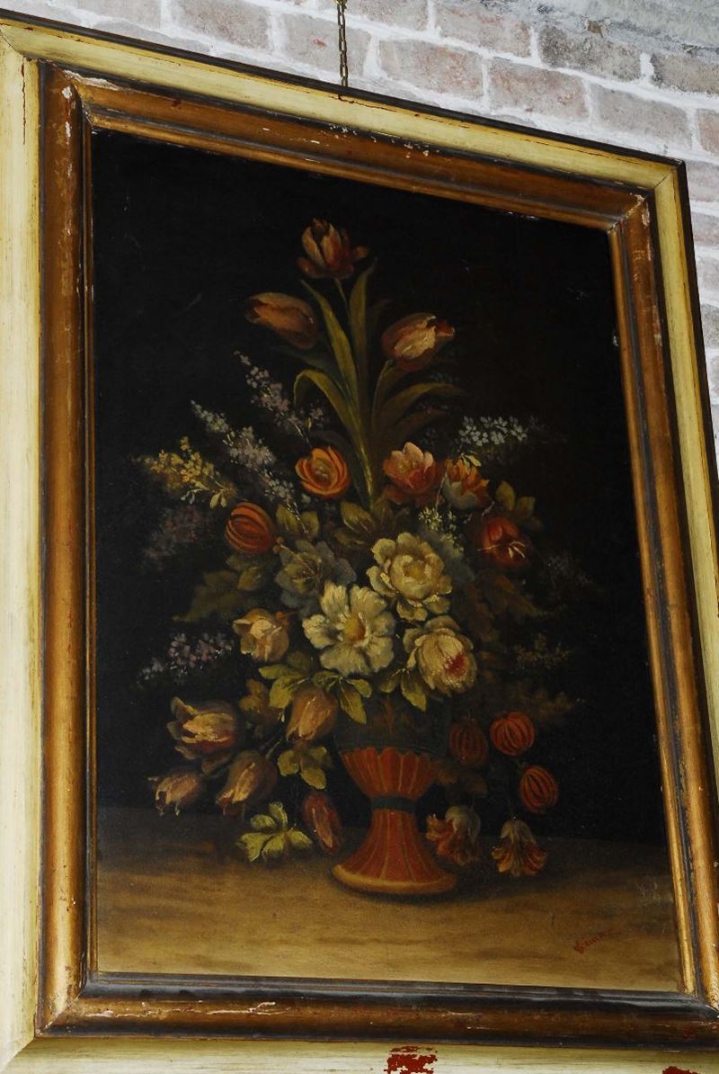 Anonimo del XX secolo Natura morta  - Auction Antiquariato, Argenti e Dipinti Antichi - Cambi Casa d'Aste