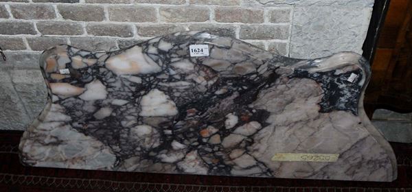 Console a goccia in stile con piano in marmo sagomato