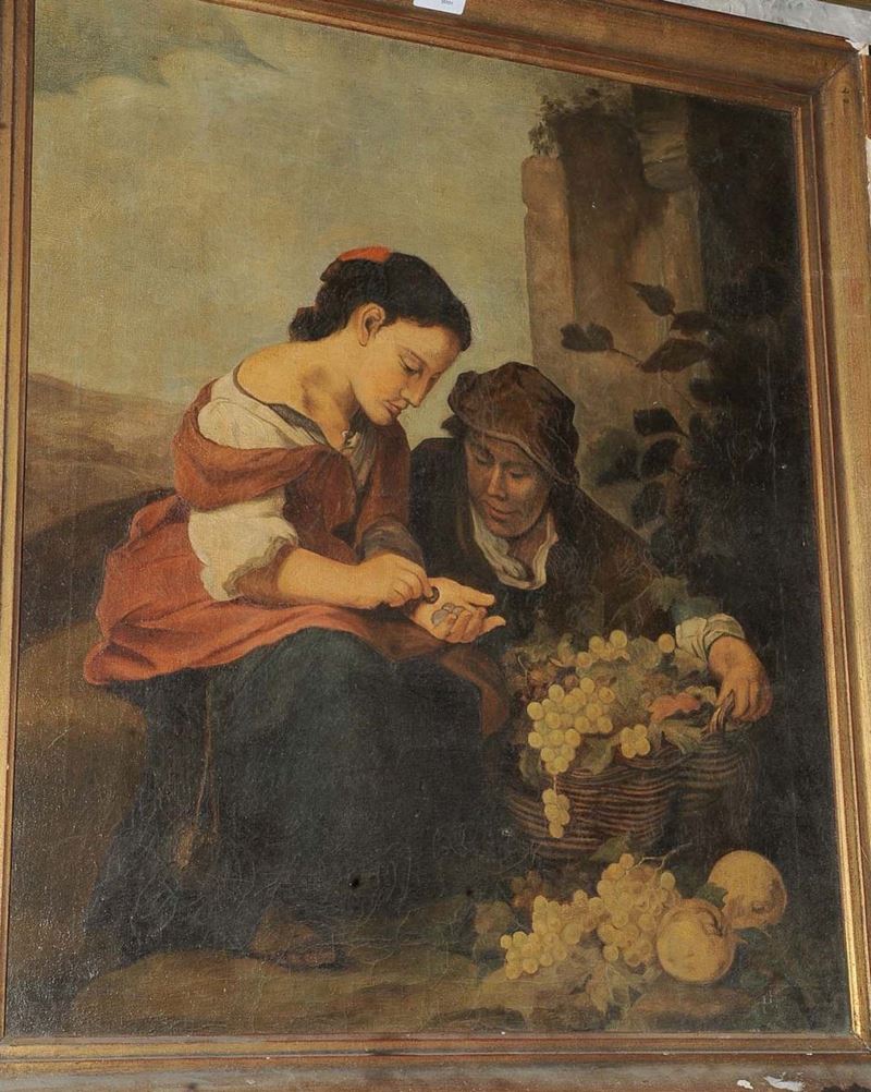 Anonimo del XIX secolo Scena di genere  - Auction Antiquariato, Argenti e Dipinti Antichi - Cambi Casa d'Aste