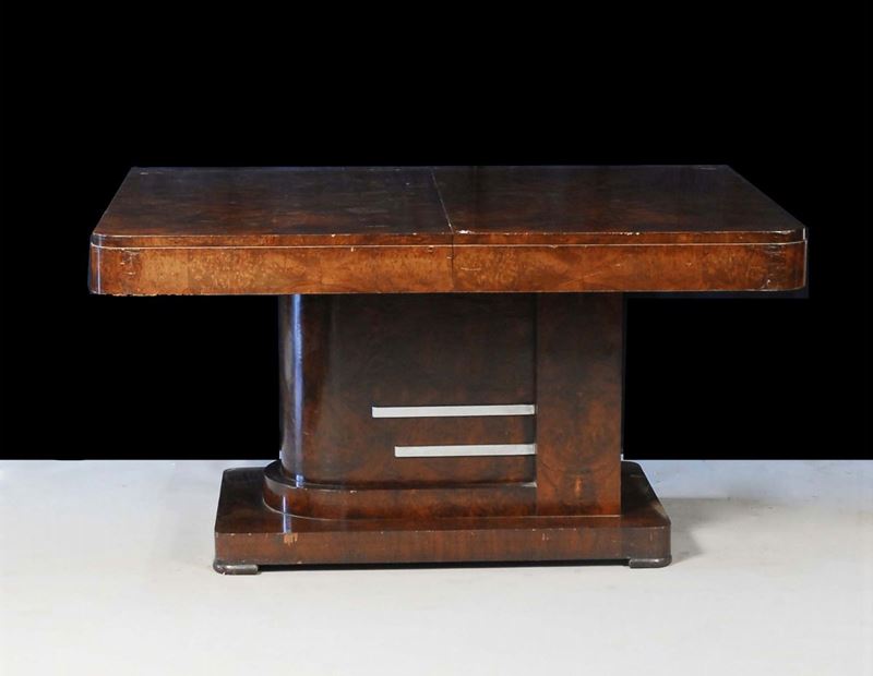 Tavolo rettangolare allungabile, 1930 circa  - Auction Time Auction 3-2014 - Cambi Casa d'Aste