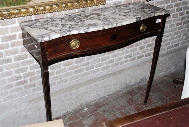 Console stile Luigi XVI in mogano, XX secolo  - Auction Time Auction 3-2014 - Cambi Casa d'Aste