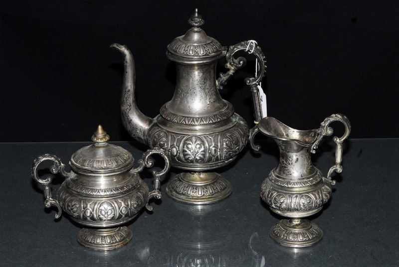 Servizio in argento da caff, inizio XX secolo  - Auction Silver, Clocks and Jewels - Cambi Casa d'Aste