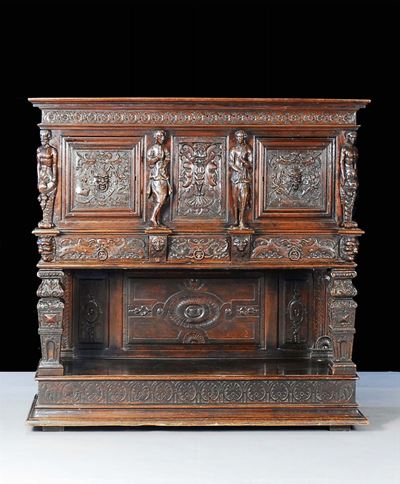 Grande Credenza in Rovere, Francia XVIII Secolo (elementi Successivi)