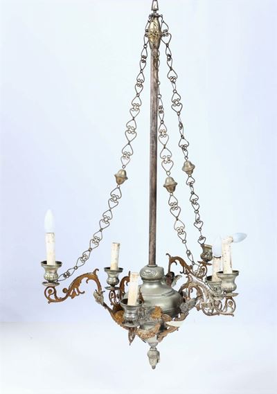 Lampadario in Bronzo