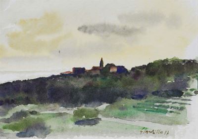 Giuseppe Cardillo (1927)paesaggio, 1987