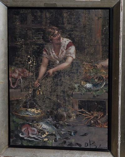 Anonimo del XX Secolodonna in Cucina