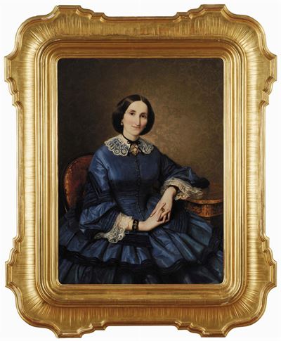 Scuola Lombarda della Metˆ del XIX Secoloritratto Maschileritratto Femminile