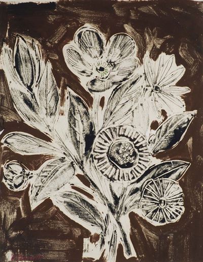 Oscar Saccorotti (1898-1986)mazzo di Fiori Monocrono