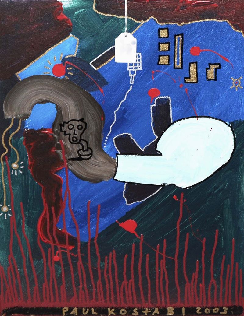 Paul Kostabi (1962) Bx, 2003  - Asta Antiquariato, Argenti e Dipinti Antichi - Cambi Casa d'Aste