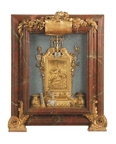 Edicola Votiva con Cornice Marmorizzata, XVIII Secolo