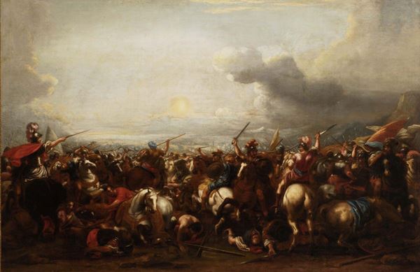 Jacques Courtois detto il Borgognone (1621-1676) Battaglia con cavalieri