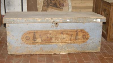 Cassa da Marinaio con Coperchio Dipinto, Inizio XIX Secolo