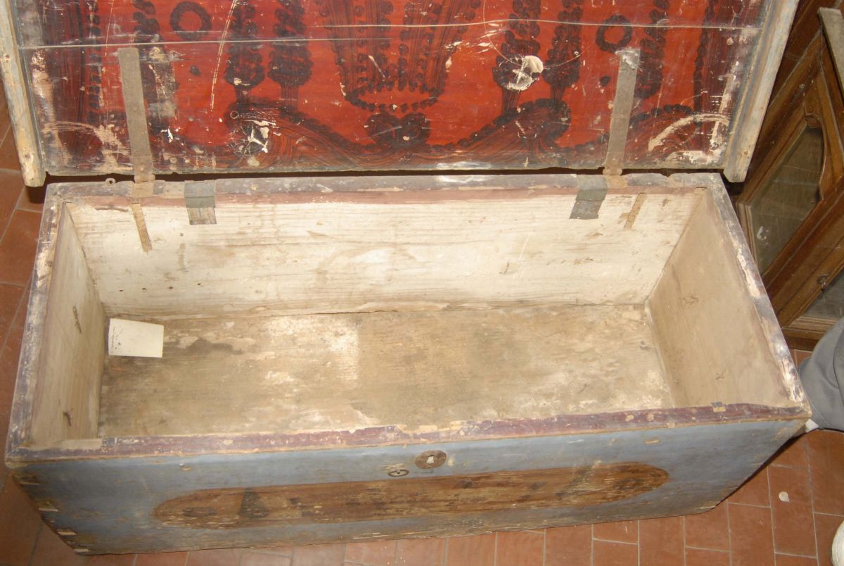 Cassa da Marinaio con Coperchio Dipinto, Inizio XIX Secolo