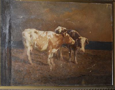 Scuola Olandese del XIX Secolomucche al Pascolo