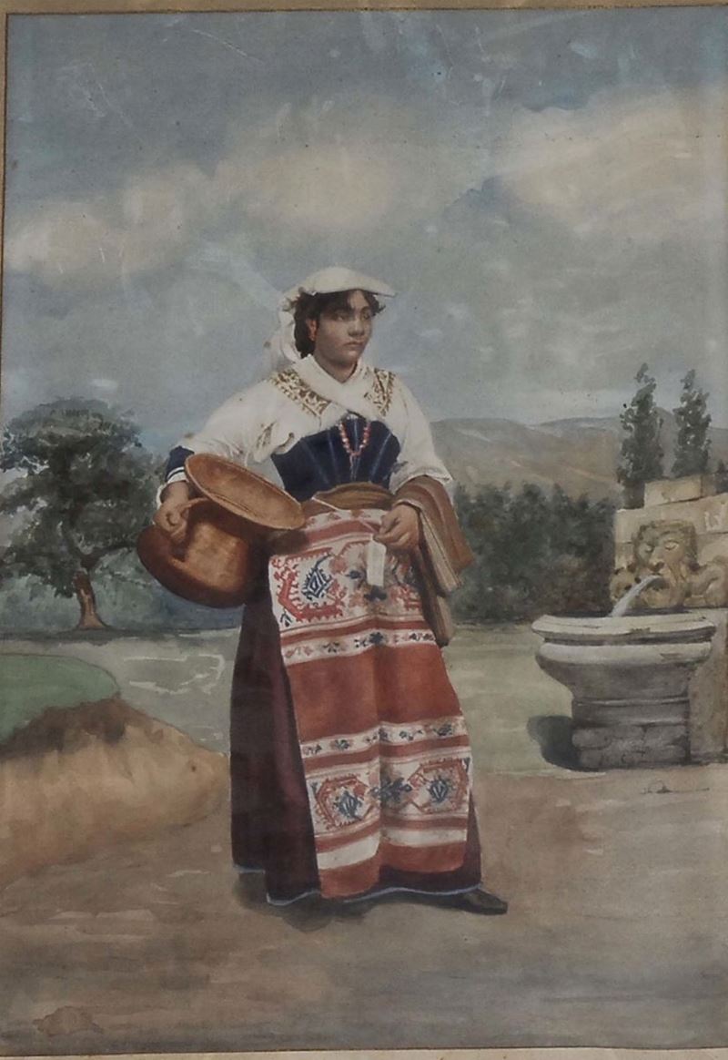 Anonimo del XIX secolo Ciociara  - Auction Antiquariato, Argenti e Dipinti Antichi - Cambi Casa d'Aste