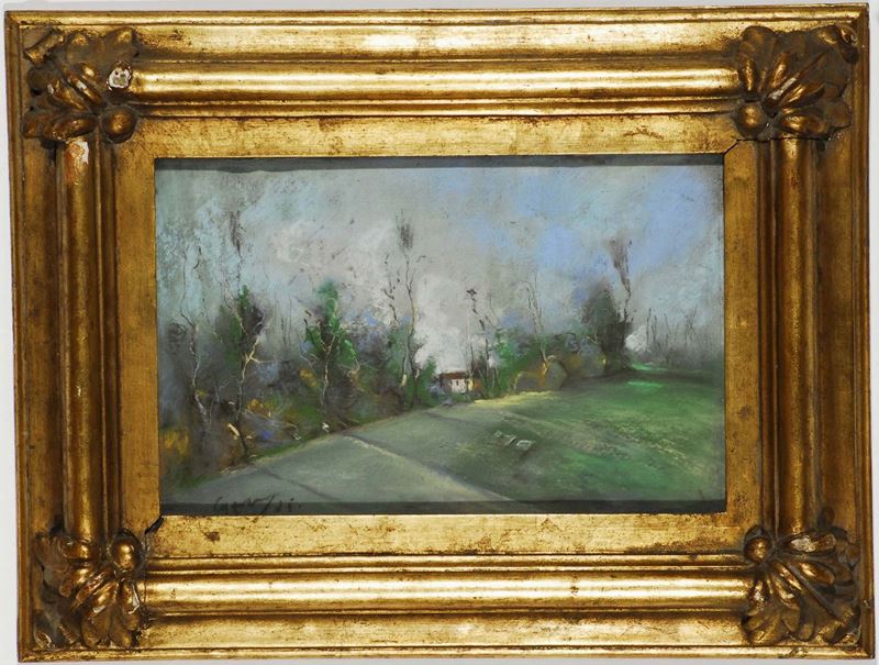 Scuola del XIX secolo Paesaggio campestre Paesaggio  - Auction Antiquariato, Argenti e Dipinti Antichi - Cambi Casa d'Aste