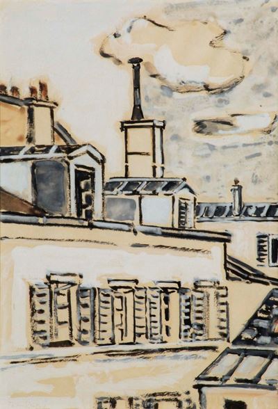 Orfeo Tamburi (1910-1994)tetti di Parigi