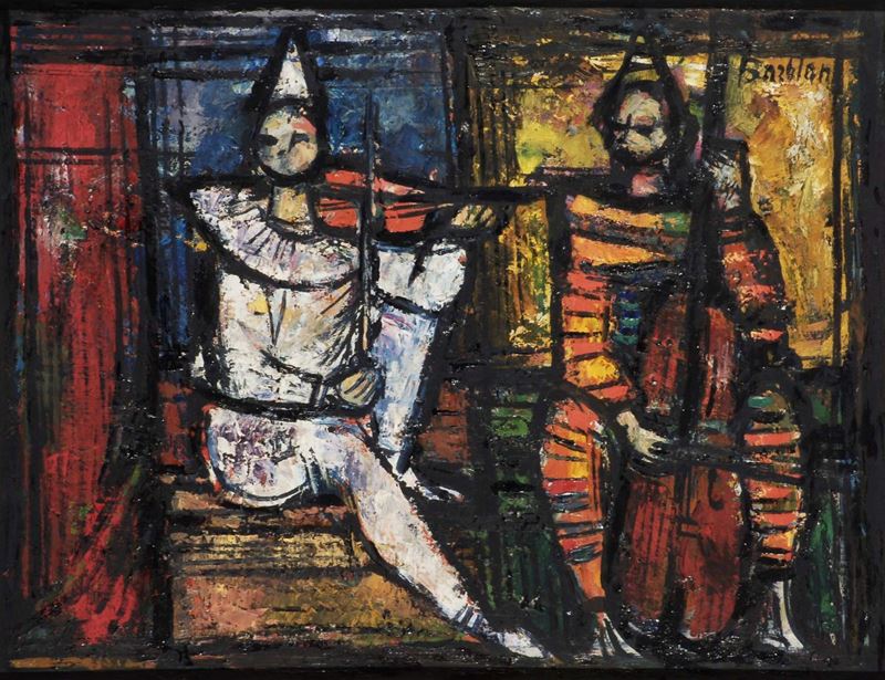 Oscar Barblan (1909-1987) Duetto  - Asta Antiquariato, Argenti e Dipinti Antichi - Cambi Casa d'Aste