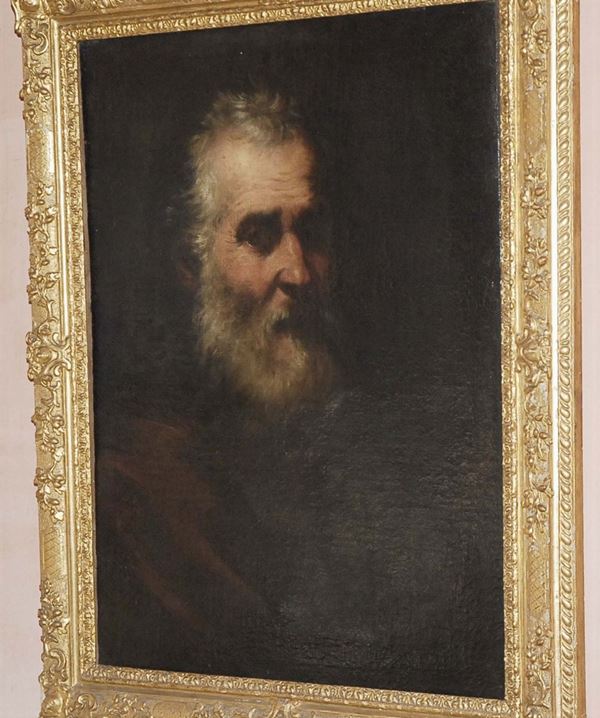 Scuola Genovese del XVII secolo Ritratto maschile con barba