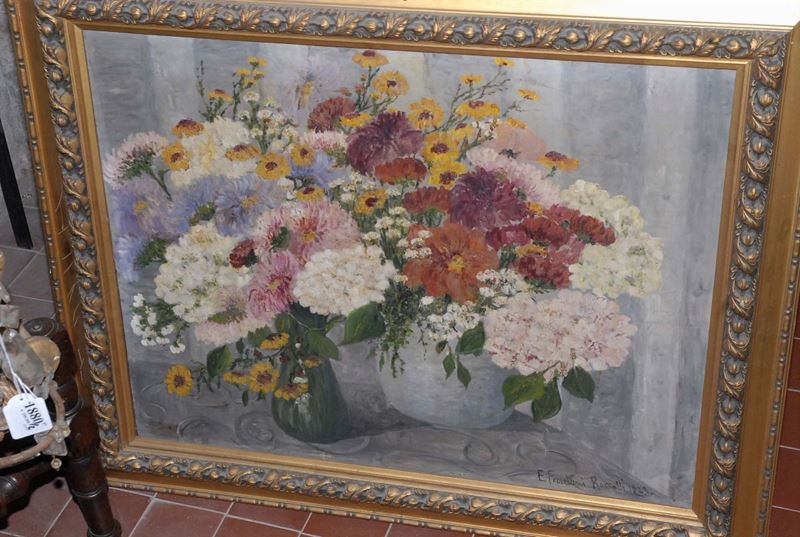 Ferretini Rossotti (1866-1951) Natura morta  - Asta Antiquariato, Argenti e Dipinti Antichi - Cambi Casa d'Aste