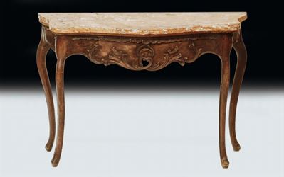 Console Luigi XV in Noce, Veneto XVIII Secolo