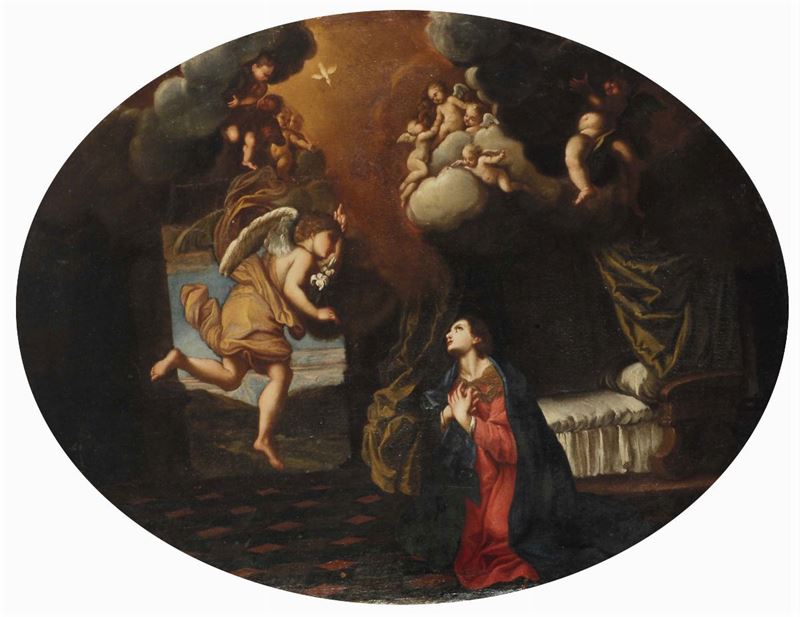 Scuola Veneta del XVII secolo Annunciazione  - Auction Antique and Old Masters - Cambi Casa d'Aste