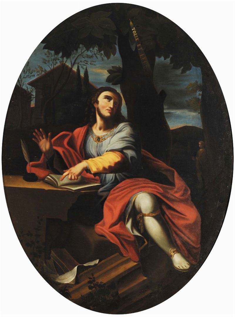 Francesco Solimena (1657-1747), ambito di SantÕAgostino in meditazione  - Auction Antiquariato e Dipinti Antichi - Cambi Casa d'Aste