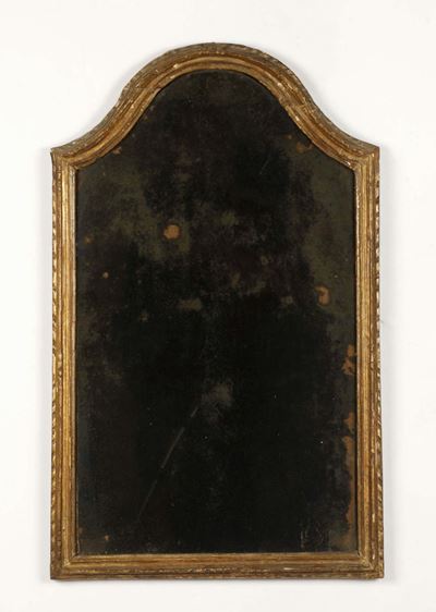 Specchiera Dorata con Cimasa Sagomata, XVIII-XIX Secolo