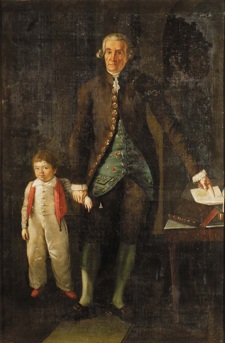 Anton Von Maron (1733-1808) Ritratto del Marchese Cambiaso con bambino  - Auction Antiquariato e Dipinti Antichi - Cambi Casa d'Aste