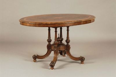 Tavolo Ovale in Stile Inglese, XIX Secolo