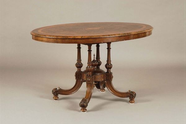 Tavolo ovale in stile inglese, XIX secolo