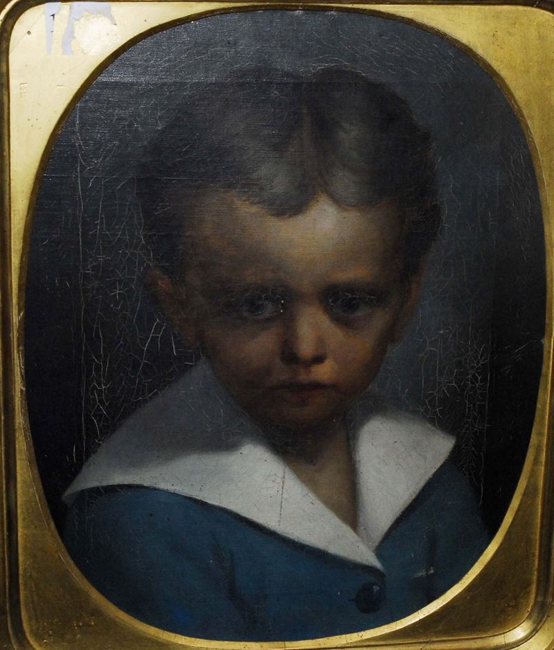 Scuola del XIX secolo Ritratto di bambino  - Asta Asta OnLine 07-2012 - Cambi Casa d'Aste