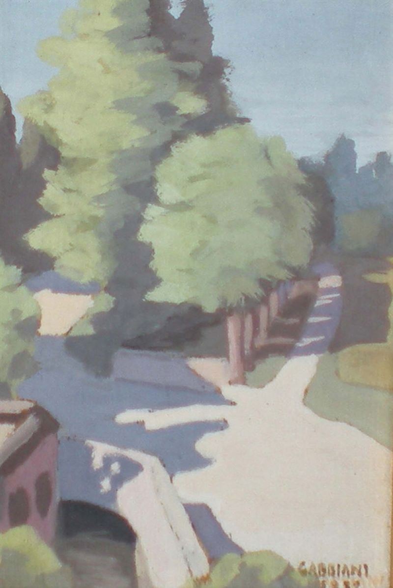 Giacomo Gabbiani (1900-1989) Paesaggio, 1932  - Asta Antiquariato, Argenti e Dipinti Antichi - Cambi Casa d'Aste