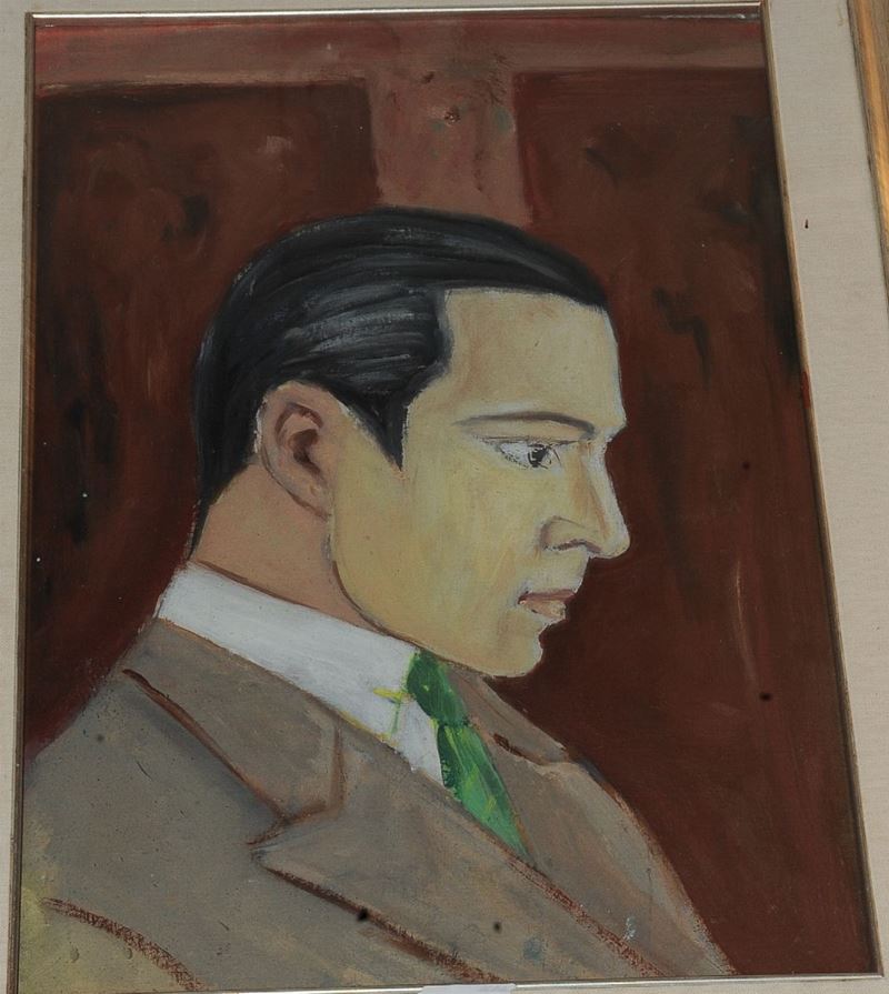 Giovanni Stradone (1911-1981) Rodolfo Valentino  - Auction Antiquariato, Argenti e Dipinti Antichi - Cambi Casa d'Aste