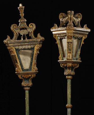 Coppia di Lanterne Luigi XVI, XVIII Secolo