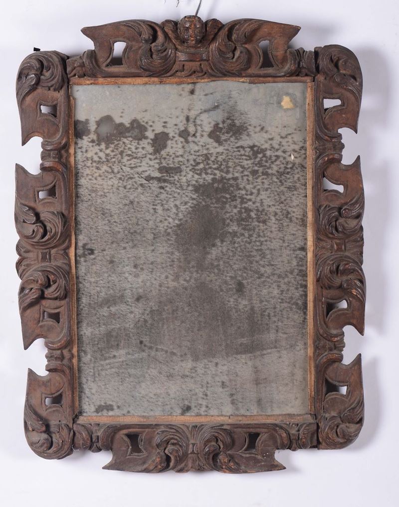 Specchierina tipo sansovino in legno intagliato, XIX secolo  - Auction Fine Art - Cambi Casa d'Aste