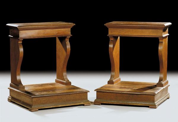 Coppia di inginocchiatoi Luigi XIV , XVIII secolo