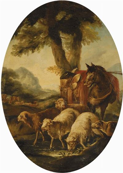 Scuola Italiana del XIX Secoloscena Bucolica