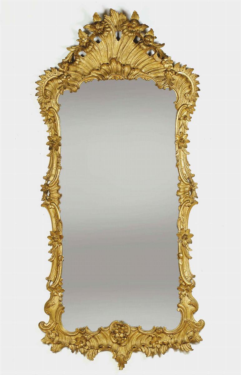 Specchiera Luigi XV, Francia seconda metˆ XVIII secolo  - Asta Antiquariato e Dipinti Antichi - Cambi Casa d'Aste
