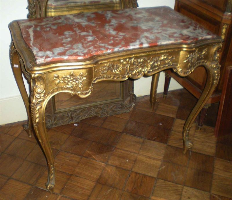 Tavolo da centro stile Luigi XV, Francia XIX secolo  - Auction Time Auction 3-2014 - Cambi Casa d'Aste