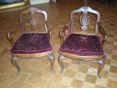 Coppia di Poltroncine in Mogano, XVIII Secolo